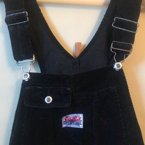 Rare Vintage Black Corduroy Ikeda Overalls